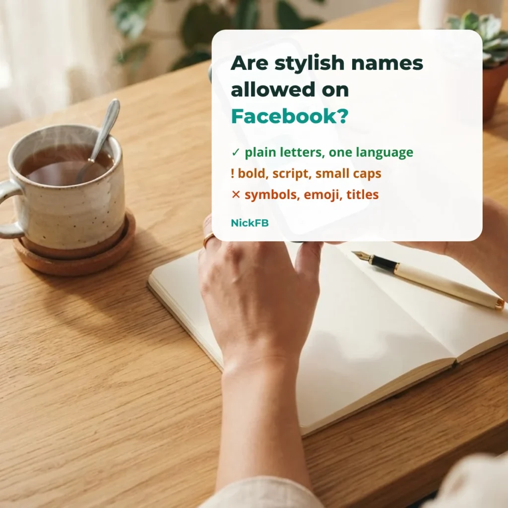 Are stylish names allowed on Facebook: what passes, what is risky, what is rejected